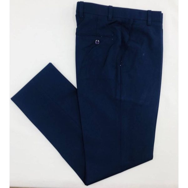 Navy Blue Pants Fixed Waist
